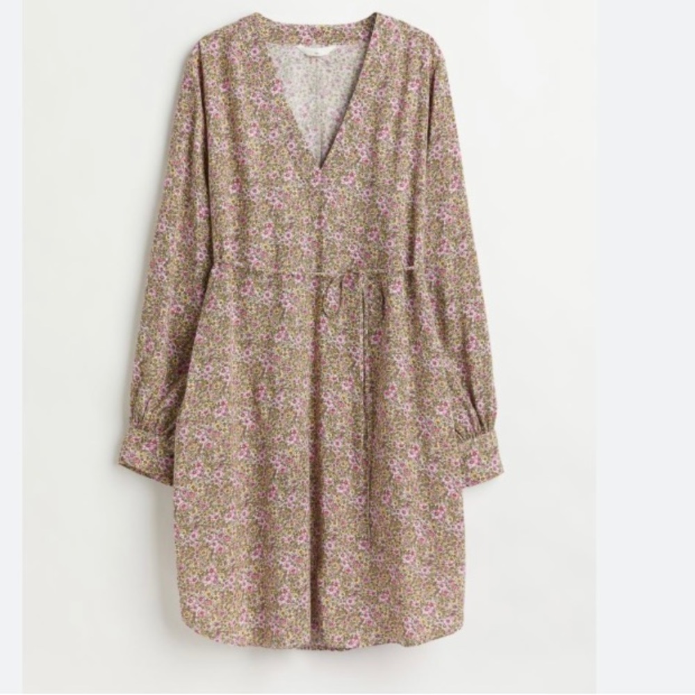 H&M maternity floral tunic dress, size medium, NWT